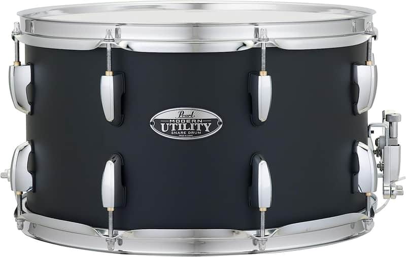 Pearl 8x14" Modern Utility Maple Snare Drum - Satin Black (MUS1480M227) image 1