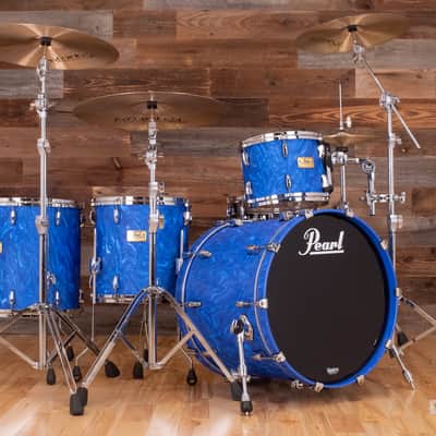 PEARL MASTERS MMX 4 PIECE CHAD SMITH LIMITED EDITION DRUM KIT, PEACOCK SWIRL (PRE-LOVED) image 1