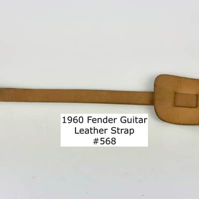 1960 Fender Red/Brown Leather Guitar Strap/Anchor Stamped Buckle Original Vintage Strap image 8