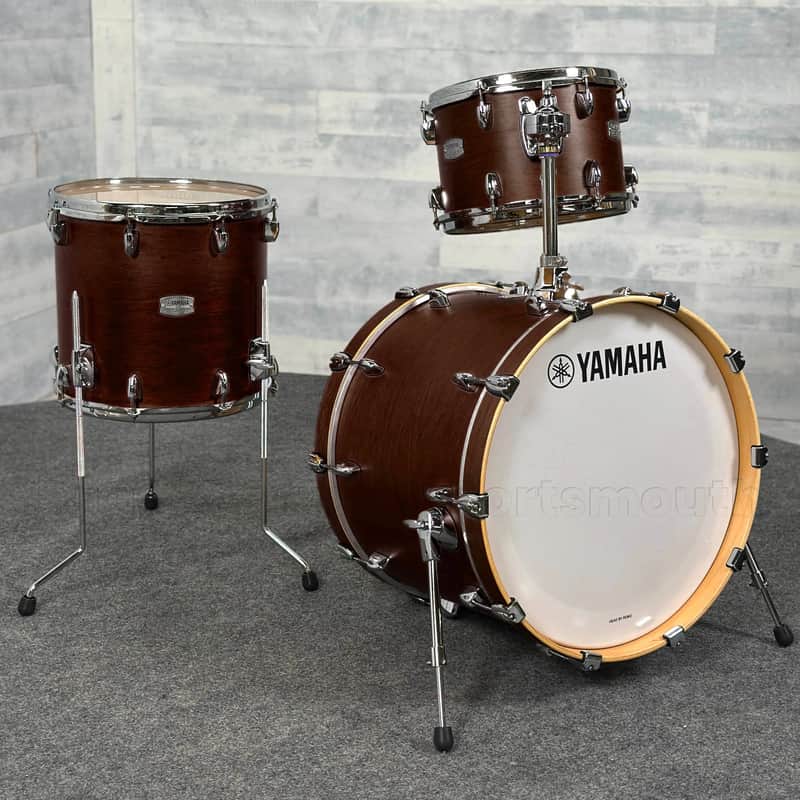 Yamaha Tour Custom Maple 3pc Drum Set 20/12/14 Chocolate Satin image 1