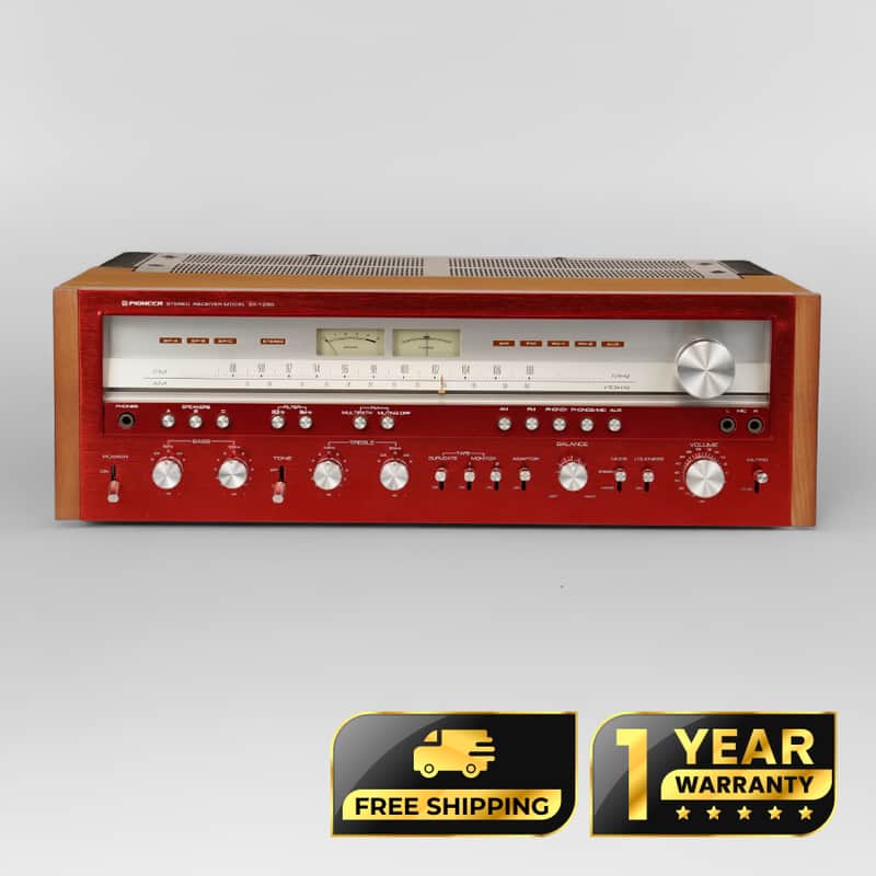 Pioneer SX-1250 160W Vintage Receiver - Recapped-Custom Red Face 1-Year Warranty image 1