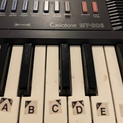 Casio MT-205 Casiotone 49-Key Synthesizer 1980s - Black image 3