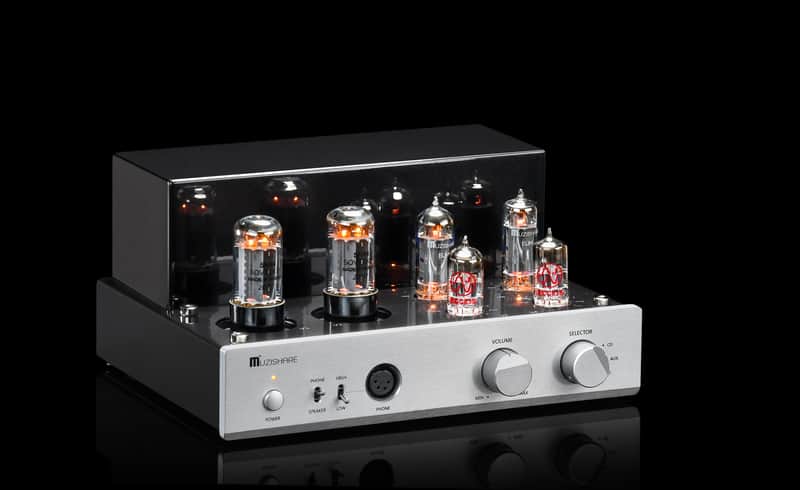 Muzishare X3T Tube Amplifier, Class A Single Ended,Bluetooth Input,Balanced or 6.35mm TRS Headphone Output,Tubes EL84x2, AC115 and AC230 Switchable image 1