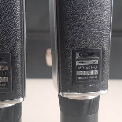 Set of 2x Sennheiser MD 441U Supercardioid Dynamic Microphones 1971 - Present - Black - Matched Serials image 10