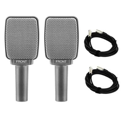 Sennheiser e 609 Silver Microphone Stereo Pair Bundle with 20-Foot XLR Cables image 1