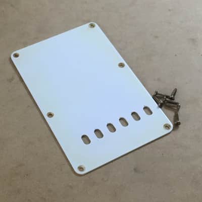 Vintage Fender Natural Aged Relic 1ply Guitar Strat Back Plate Tremolo Cover Made in USA Rare image 13