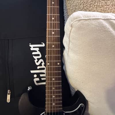 Gibson Les Paul Junior Tribute DC with Front-Mounted Input Jack 2019 - Worn Ebony Upgrades* including Fishman noiseless P90 image 5