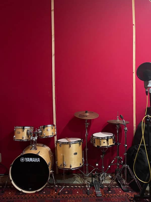Yamaha Stage Custom Birch 5-Piece Natural Wood w Throne & Snare case image 1