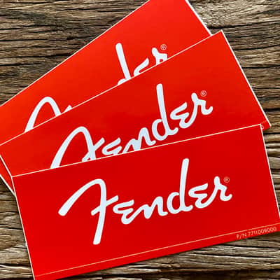 RARE Fender Sticker 3 Pack RED Limited Edition Guitar Case Candy Decal Custom Shop P/N 7711009000 image 1
