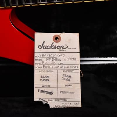 Jackson USA Marty Friedman Signature Kelly KE1MF 1998 Ferrari Red w/Black Bevels w/Jackson TSA Case image 16