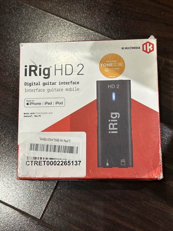 IK Multimedia iRig HD 2 Digital Guitar Interface for iPhone, iPad, Mac & PC image 1