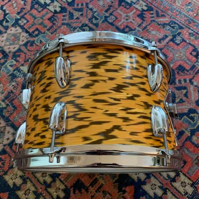 1962-1970 Slingerland 20/16/12 yellow tiger pearl vintage drums image 4