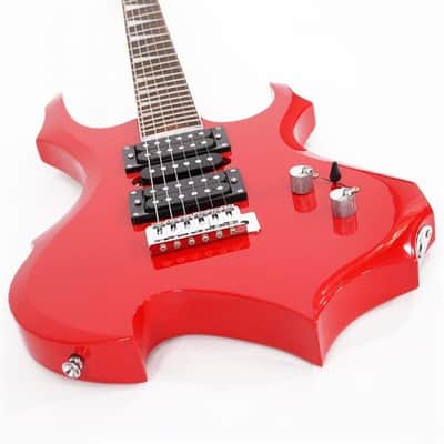Glarry Flame Shaped Electric Guitar with 20W Electric Guitar Sound HSH Pickup Novice Guitar - Red image 9