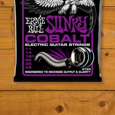 Ernie Ball Power Slinky Cobalt Electric Guitar Strings - 11-48 w/Plain Third image 1