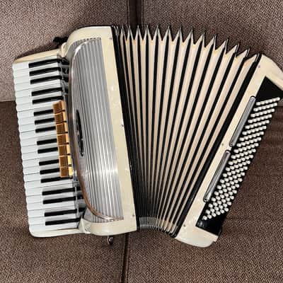 Settimio Soprani Contino Model 132 Piano Accordion 1955 - White Pearl image 2
