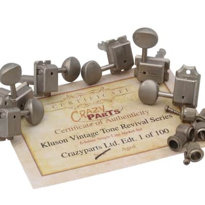 Kluson® ST/TE Ltd.Edt. VTR Tuners Single Line Nickel Aged image 1