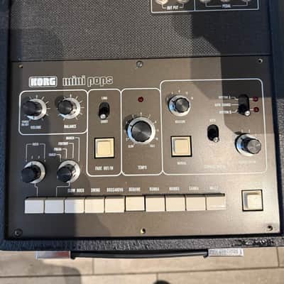 Korg Minipops SR-120 Analog Drum Machine 1970s - Black image 1