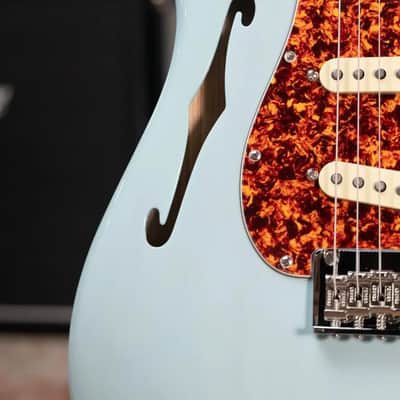 Fender American Professional II Stratocaster Thinline - Transparent Daphne Blue with Hardshell Case - Used image 12