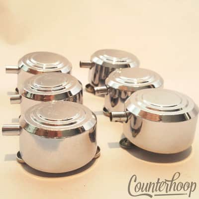 *Hayman 6x Turret Snare/Tom Drum Lug Chrome UK Vintage 60s Camco-Copy/DW 1 3/8" image 3