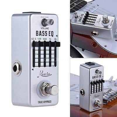 Rowin LEF-317B Bass EQ Smallest 5 band graphic EQ with MASTER Volume Guitar Effect Pedal True Bypass image 2
