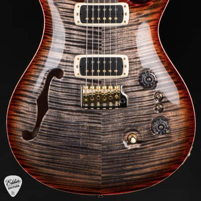 PRS 40th Anniversary Custom 24-08 Semi-Hollow Limited Edition - Charcoal Cherry Burst image 2