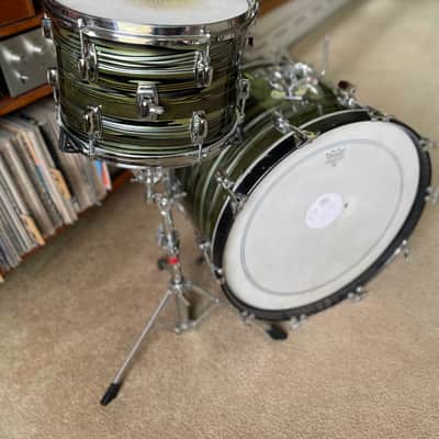 1960’s Ludwig Standard Avocado Strata Drums image 9