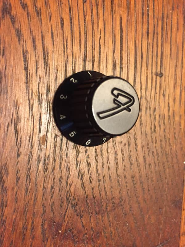 Fender "F" Logo Black Speed Knob 80s image 1