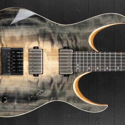 Mayones Duvell 6 4Ever Curly Poplar - Natural Fade Black Burst image 6