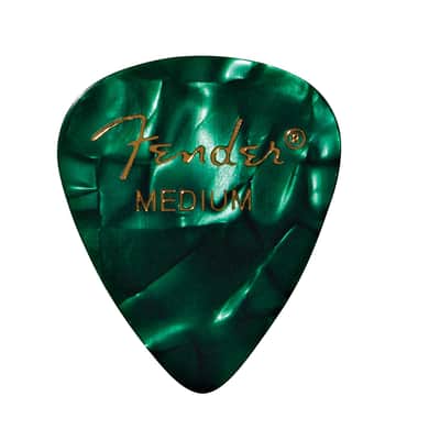 Fender 351 Premium Celluloid Guitar Picks, GREEN MOTO, MEDIUM 144-Pack (1 Gross) image 1