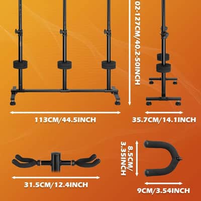 6-Guitar Floor Stand – Adjustable Multi-Guitar Holder for Acoustic, Electric, Bass & Banjo – Heavy Duty Folding Rack image 2
