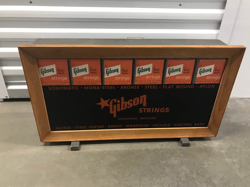 Original Gibson 1950's Store Display String Case w/ strings, Black & Orange, WOW! image 1