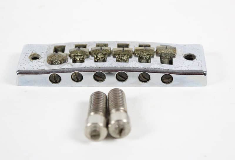 1974 Vintage Gibson Les Paul/L6-S/SG/ES Chrome Tune-o-Matic Harmonica BRIDGE ~HONEST PATINA~ 1970s USA