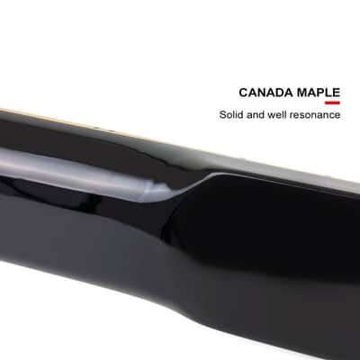 Les Paul SG Style 22 Frets Guitar Neck, Black image 8