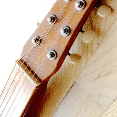 1920's Weissenborn Style 1 Vintage Hawaiian Acoustic Lapsteel Slide Guitar Koa image 4