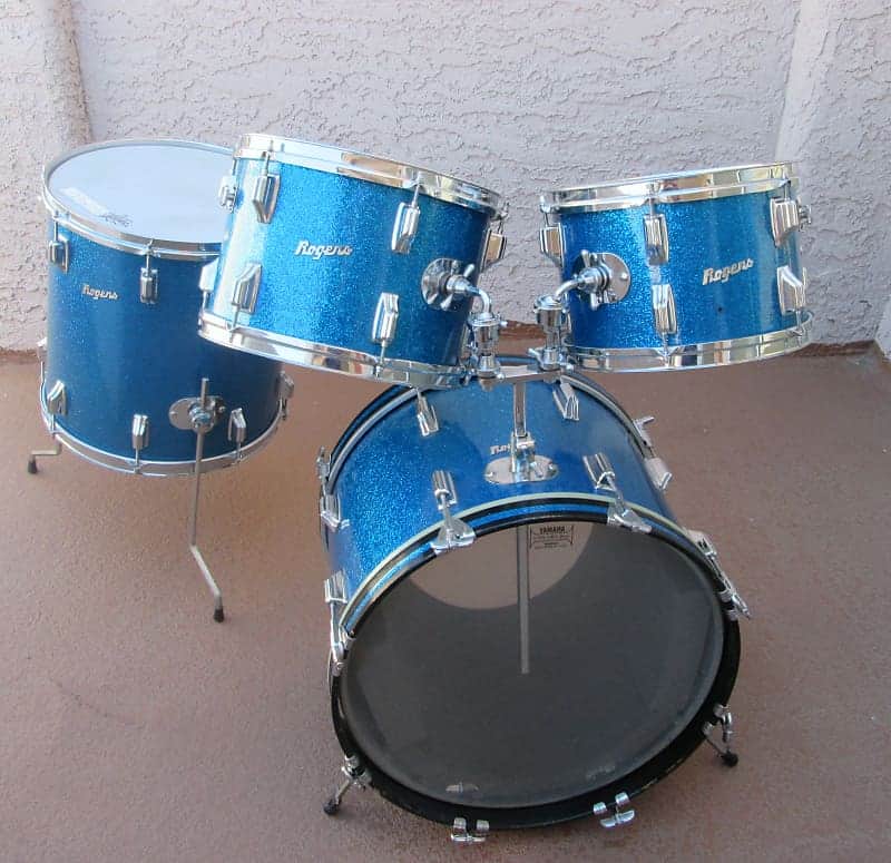 ROGERS VINTAGE HOLIDAY BLUE SPARKLE DRUM SET - DAYTON ERA image 1