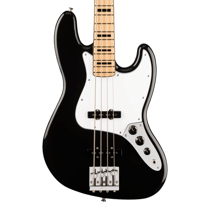 Used Fender Geddy Lee Signature Jazz Bass - Black w/ Maple FB image 1
