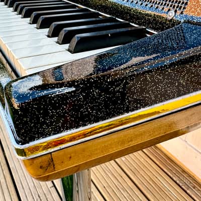Wurlitzer 200A Electric piano,  rerfurbised in custom black and gold sparkle image 10