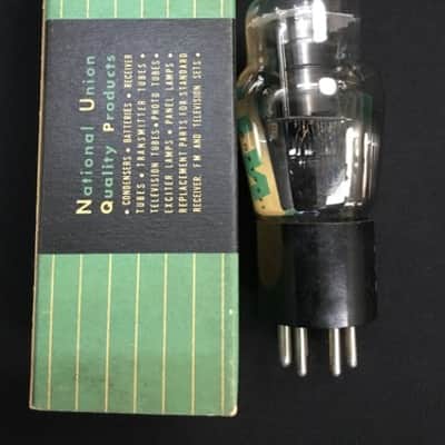 NOS NATIONAL UNION TYPE 43 Black Plate POWER VACUUM TUBE Tested USA P.1314-D image 2