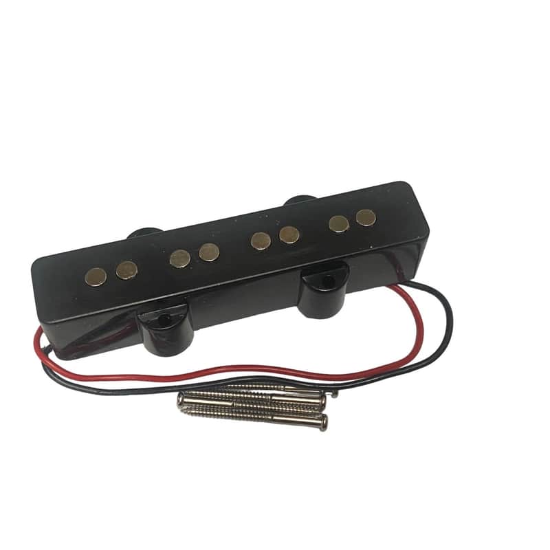 PU-JB-BE Black Bar Magnet Bridge Pickup for Jazz Bass image 1