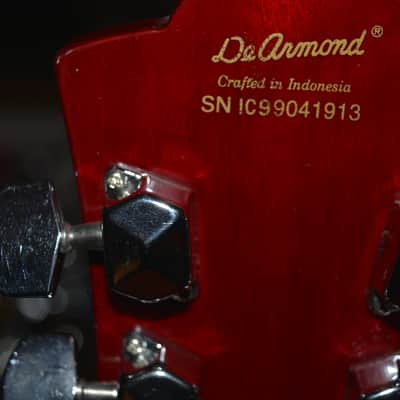 DeArmond M-65, in Red w/New Nickel Dunlop Straploks, a New Black pickguard, New Skull knobs & Nice SKB HSC image 11