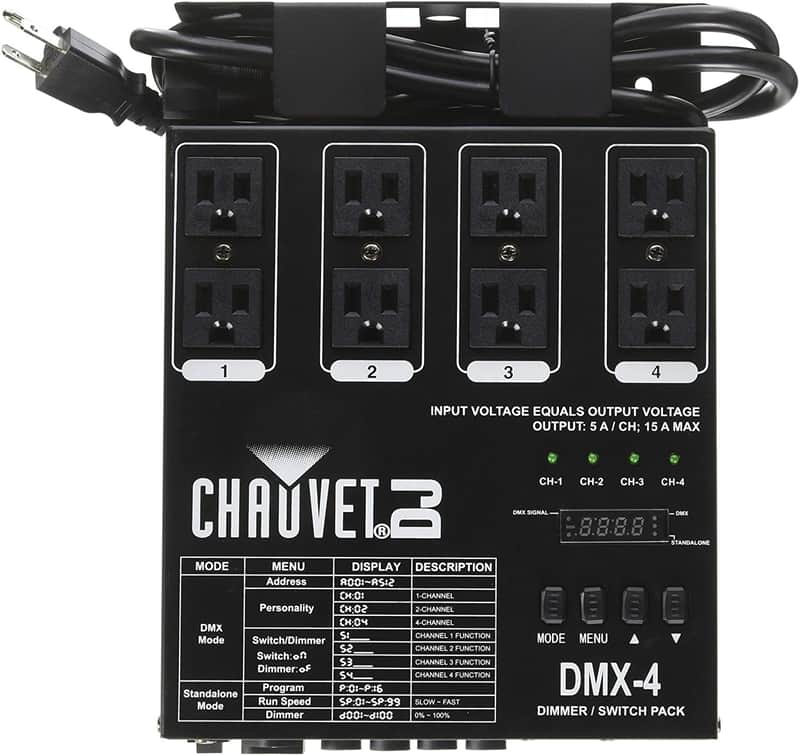 CHAUVET DJ DMX-4 LED Lighting Dimmer/Relay Pack | Lighting Accessories image 1