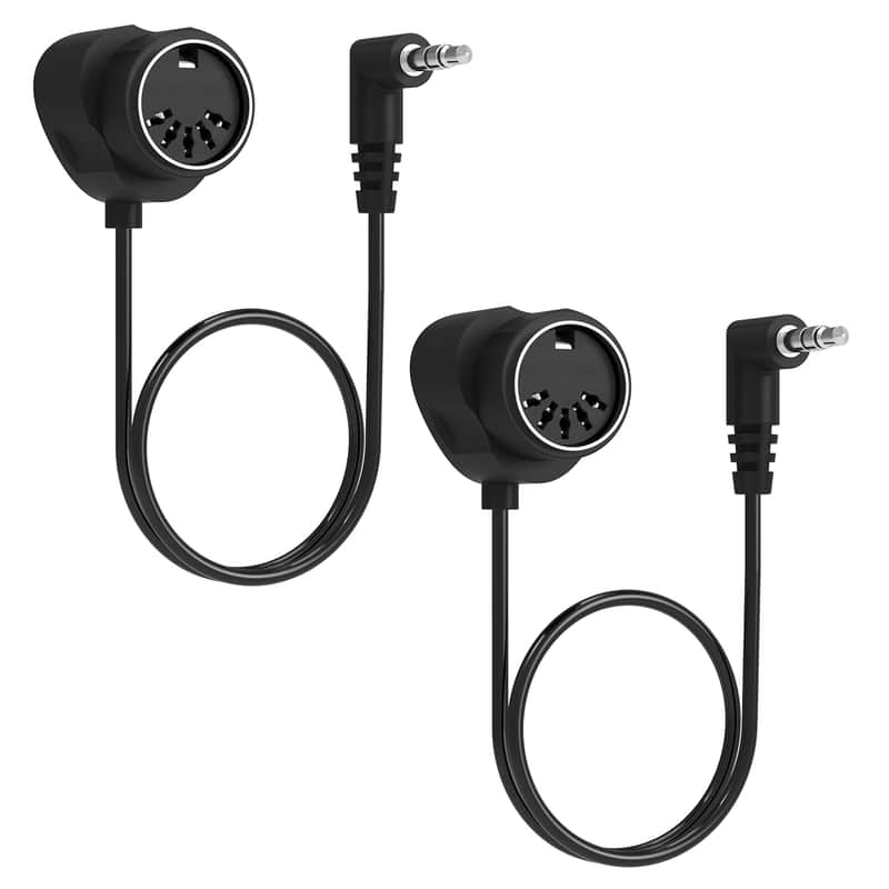 TRS Type-A 3.5mm MIDI Cable-Female 2-Pack 2-FT / 60CM Type-A TRS 3.5mm to MIDI 5 Pin Din Cable with Ultra-Small Plugs for Tight Space 2-Pack Female 2-FT / 60CM image 1