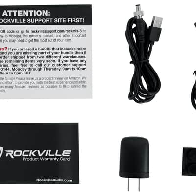 Rockville RPG102K 10" Speakers DJ PA System w/Bluetooth+Mic+Stands+8-Ch. Mixer image 5