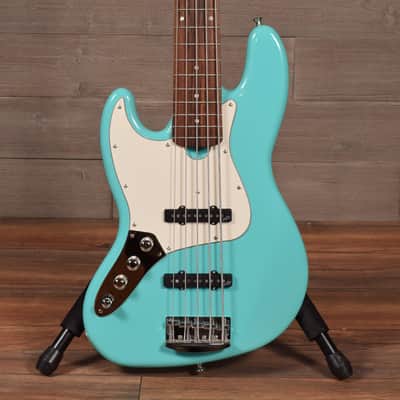 Roscoe Classic 5 String JJ Bass Seafoam Green Left Handed w/ Gig image 1