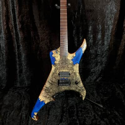TWS (TW Smith) Guitars Spitfire Baritone Buckeye Burl Warrior image 2