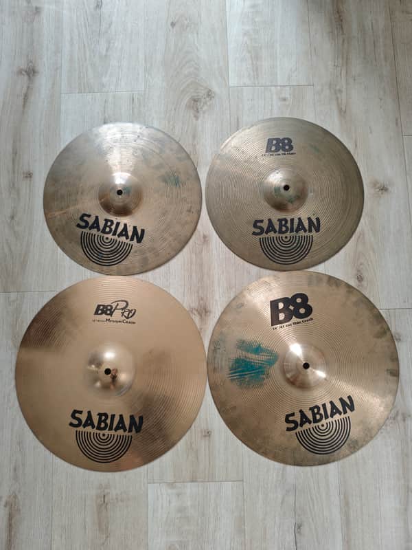 Sabian B8 14" hihat, 16" thin crash, b8 pro 16" medium crash 2000 - Natural image 1