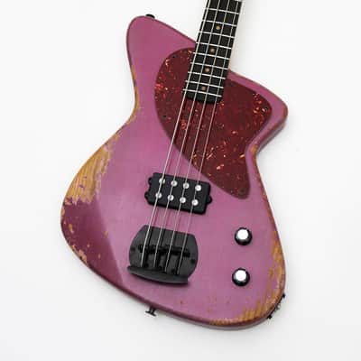 DWG Custom 34" Proto 4-String Bass Guitar Relic Roasted Pine image 5