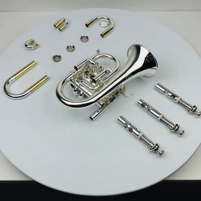 Jupiter JPT-416 Bb Pocket Trumpet that is Silver Plated and in Mint Condition! image 11