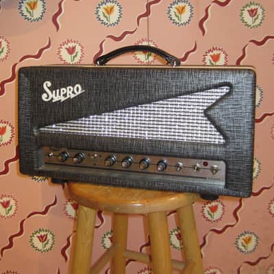 Supro 1699RH Statesman 2-Channel 50-Watt Tube Guitar Head 2017 - Present - Black Rhino image 1