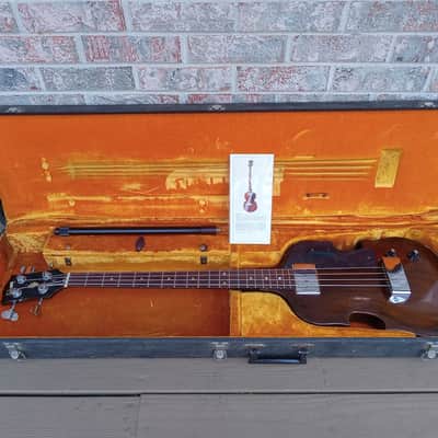 Vintage 1969 Gibson EB-1 Violin Body Bass Guitar w/ Original Hardshell Case, Extension Rod! image 2